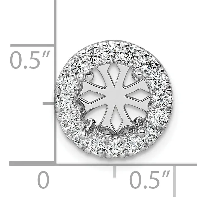 Necklaces Goldia 14k White Gold 2 12 Ct Lab Grown Diamond VSSI G Round Halo Chain Slide Pendant