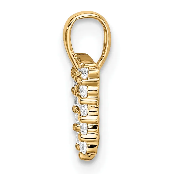 Necklaces Goldia 14k Yellow Gold 16 Ct Lab Grown Diamond VSSI G Letter M Initial Pendant