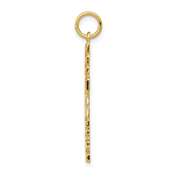 Necklaces Goldia 14k Yellow Gold Nugget Style Cross Pendant