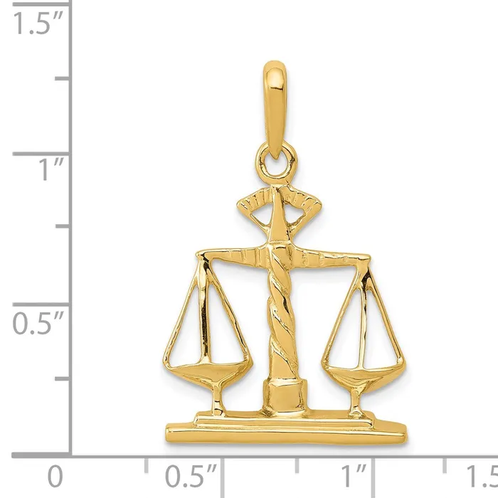 Necklaces Goldia 14k Yellow Gold Scales of Justice Pendant