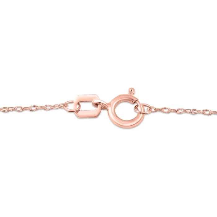Necklaces Goldia Oval Emerald and 005 CT TW Natural Diamond Quatrefoil Frame Antique VintageStyle Pendant in 10K Rose Gold Necklaces Goldia Oval Emerald and 005 CT TW Natural Diamond Quatrefoil Frame Antique VintageStyle Pendant in 10K Rose Gold