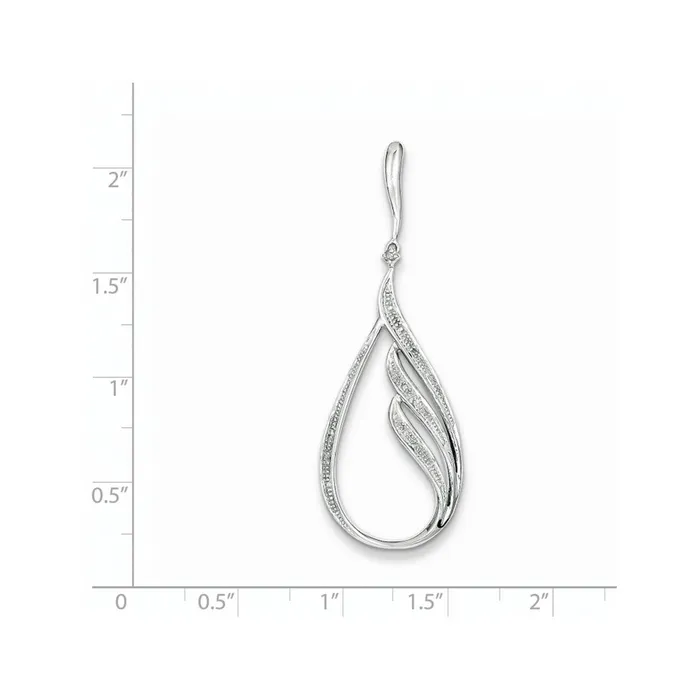 Necklaces Goldia Sterling Silver Rhodium Plated Diamond Pendant