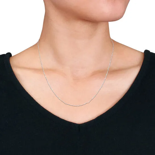 Necklaces JMS always Original AMOUR 07mm Diamondcut Cable Chain Necklace In 14K White Gold 18 In Necklaces JMS always Original AMOUR 07mm Diamondcut Cable Chain Necklace In 14K White Gold 18 In