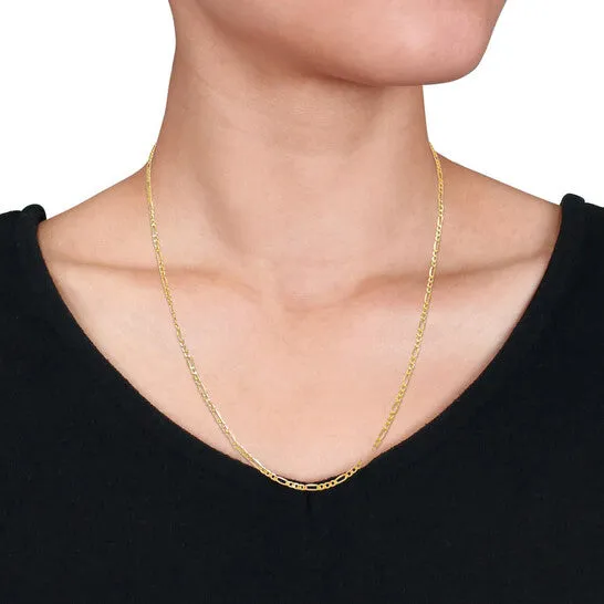 Necklaces JMS always Original AMOUR 25mm Figaro Link Chain Necklace In 10K Yellow Gold 22 In Necklaces JMS always Original AMOUR 25mm Figaro Link Chain Necklace In 10K Yellow Gold 22 In