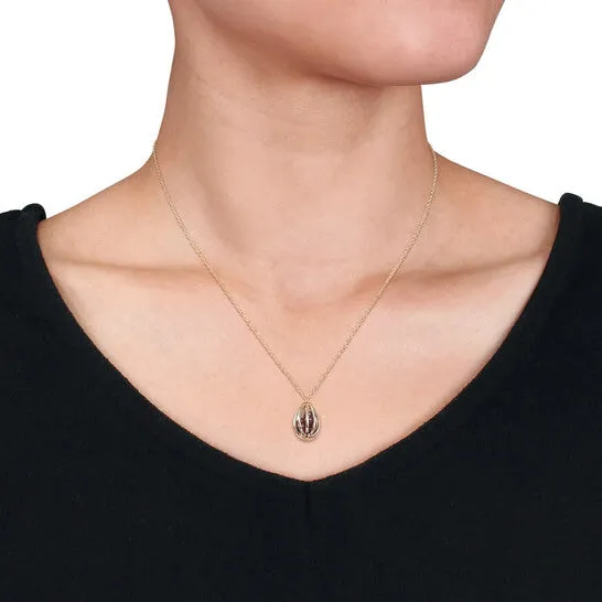 Necklaces JMS always Original AMOUR 3 58 CT TGW Garnet Cage Pendant with Chain In Yellow Plated Sterling Silver Necklaces JMS always Original AMOUR 3 58 CT TGW Garnet Cage Pendant with Chain In Yellow Plated Sterling Silver