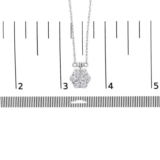 Necklaces JMS always Original Haus of Brilliance 10K White Gold 30 Cttw RoundCut Diamond 7 Stone Cluster Station Necklace HI Color I1I2 Clarity 18 Necklaces JMS always Original Haus of Brilliance 10K White Gold 30 Cttw RoundCut Diamond 7 Stone Cluster Station Necklace HI Color I1I2 Clarity 18