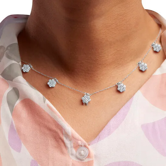 Necklaces JMS always Original Haus of Brilliance 10K White Gold 30 Cttw RoundCut Diamond 7 Stone Cluster Station Necklace HI Color I1I2 Clarity 18 Necklaces JMS always Original Haus of Brilliance 10K White Gold 30 Cttw RoundCut Diamond 7 Stone Cluster Station Necklace HI Color I1I2 Clarity 18