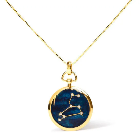 Necklaces JMS always Original Haus of Brilliance 18K Yellow Gold Diamond Leo Constellation with Blue Enamel 18 Inch Pendant Necklace HI Color SI2I1 Clarity Necklaces JMS always Original Haus of Brilliance 18K Yellow Gold Diamond Leo Constellation with Blue Enamel 18 Inch Pendant Necklace HI Color SI2I1 Clarity