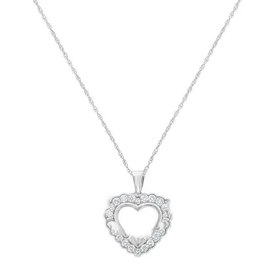 Necklaces JMS always Original Haus of Brilliance 925 Sterling SIlver 1 cttw LabGrown Diamond Heart Pendant Necklace FG Color VS2SI1 Clarity Necklaces JMS always Original Haus of Brilliance 925 Sterling SIlver 1 cttw LabGrown Diamond Heart Pendant Necklace FG Color VS2SI1 Clarity