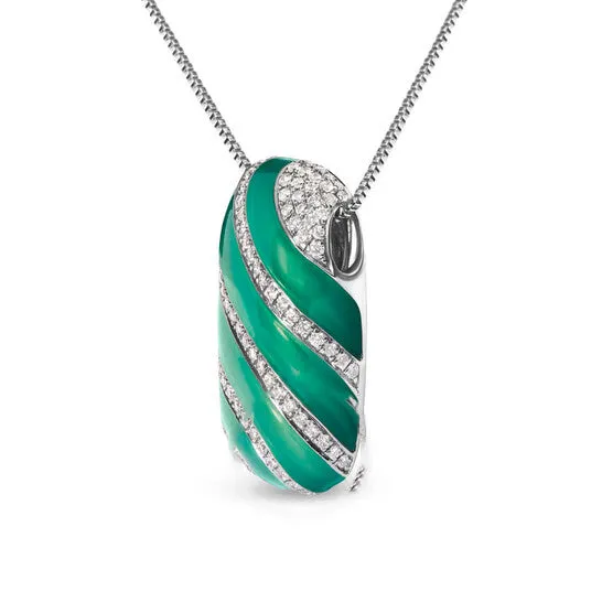 Necklaces JMS always Original Haus of Brilliance 925 Sterling Silver Turquoise Enamel and 12 Cttw Diamond Block 18 Pendant Necklace FG Color VS1VS2 Clarity Necklaces JMS always Original Haus of Brilliance 925 Sterling Silver Turquoise Enamel and 12 Cttw Diamond Block 18 Pendant Necklace FG Color VS1VS2 Clarity