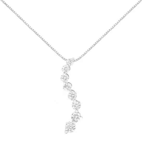 Necklaces JMS always Original Haus of Brilliance AGS Certified 14k White Gold 30 cttw BaguetteBrilliant Round Diamond Journey 18 Pendant Necklace Necklaces JMS always Original Haus of Brilliance AGS Certified 14k White Gold 30 cttw BaguetteBrilliant Round Diamond Journey 18 Pendant Necklace