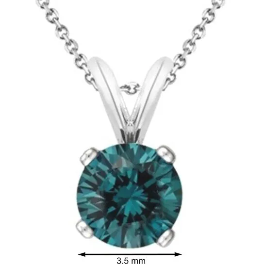 Necklaces JMS always Original Maulijewels 030 Carat Natural Round Blue Diamond Solitaire Pendant In 14K White Gold With 18 14K White Gold Plated Sterling Silver Box Chain Necklaces JMS always Original Maulijewels 030 Carat Natural Round Blue Diamond Solitaire Pendant In 14K White Gold With 18 14K White Gold Plated Sterling Silver Box Chain