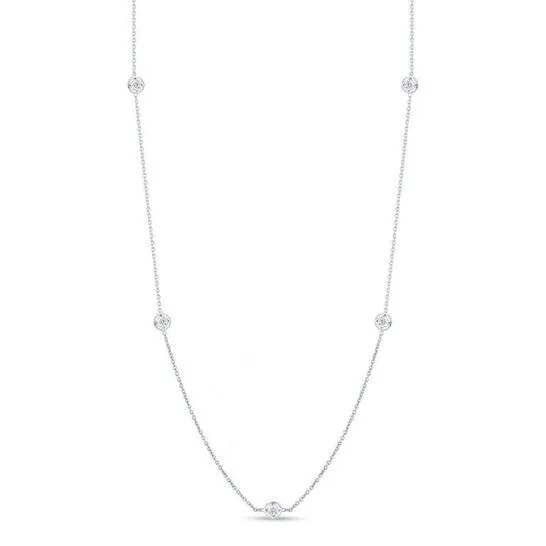Necklaces JMS always Original Roberto Coin Diamonds by the Inch 7Station Diamond Necklace 18K White Gold Necklaces JMS always Original Roberto Coin Diamonds by the Inch 7Station Diamond Necklace 18K White Gold