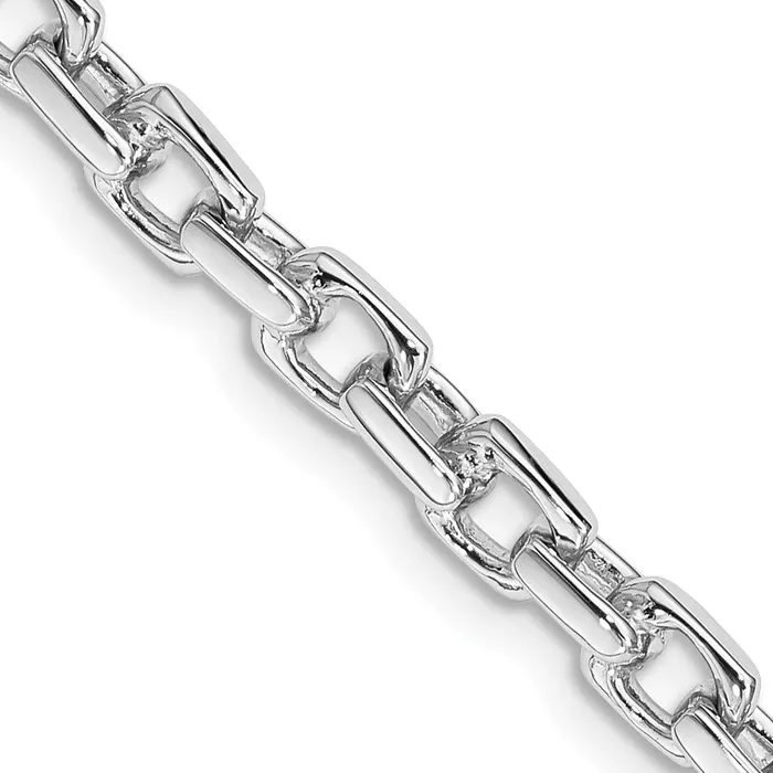 Necklaces MDS Solid 14K White Gold 20 inch 46mm Hand Polished Fancy Link with Fancy Lobster Clasp Chain Necklace Necklaces MDS Solid 14K White Gold 20 inch 46mm Hand Polished Fancy Link with Fancy Lobster Clasp Chain Necklace