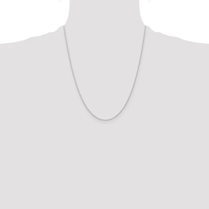 Necklaces QGold 14K White Gold 22 inch Carded 95mm Cable Rope with Spring Ring Clasp Chain Necklace Necklaces QGold 14K White Gold 22 inch Carded 95mm Cable Rope with Spring Ring Clasp Chain Necklace