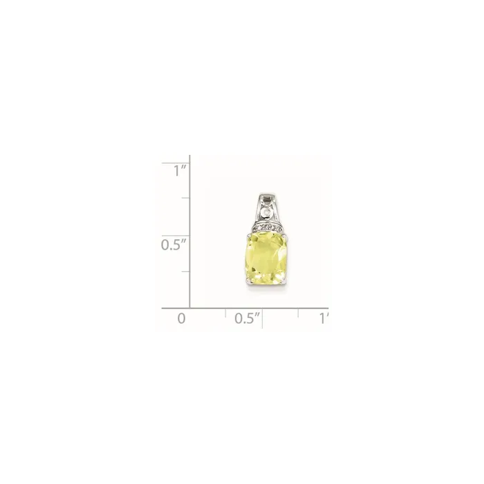 Necklaces Sterling Silver Diamond u0026 Lemon Quartz Pendant Goldia