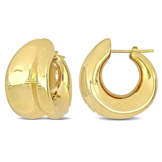 Original AMOUR 29mm Wide Huggie Earrings In 14K Yellow Gold JMS always Earrings Original AMOUR 29mm Wide Huggie Earrings In 14K Yellow Gold JMS always Earrings