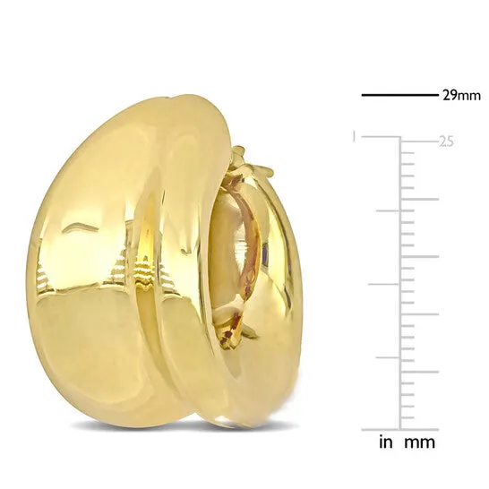 Original AMOUR 29mm Wide Huggie Earrings In 14K Yellow Gold JMS always Earrings Original AMOUR 29mm Wide Huggie Earrings In 14K Yellow Gold JMS always Earrings