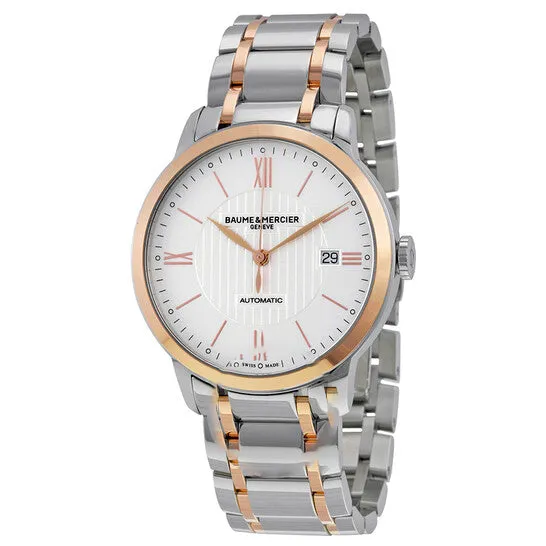 Original Baume et Mercier Classima Automatic Stainless Steel and 18kt Rose Gold Mens Watch 10217 JMS always Earrings Original Baume et Mercier Classima Automatic Stainless Steel and 18kt Rose Gold Mens Watch 10217 JMS always Earrings