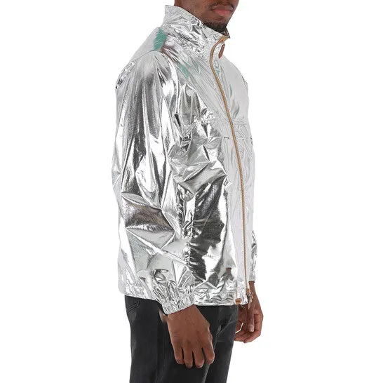 Original Burberry Silver Metallic Sheen Nylon Jacket JMS always Rings Original Burberry Silver Metallic Sheen Nylon Jacket JMS always Rings