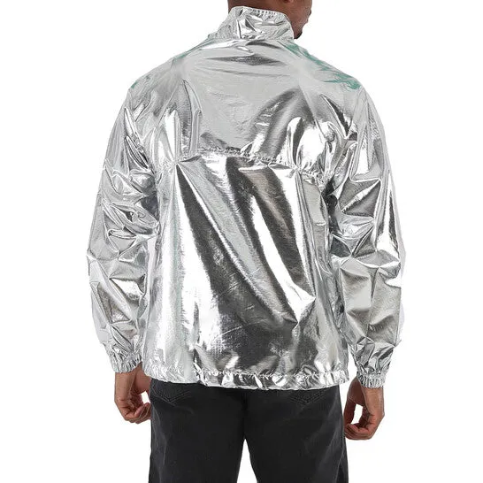 Original Burberry Silver Metallic Sheen Nylon Jacket JMS always Rings Original Burberry Silver Metallic Sheen Nylon Jacket JMS always Rings