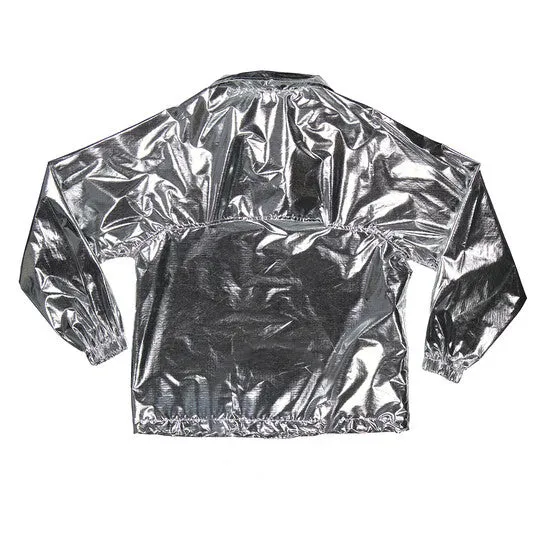 Original Burberry Silver Metallic Sheen Nylon Jacket JMS always Rings Original Burberry Silver Metallic Sheen Nylon Jacket JMS always Rings