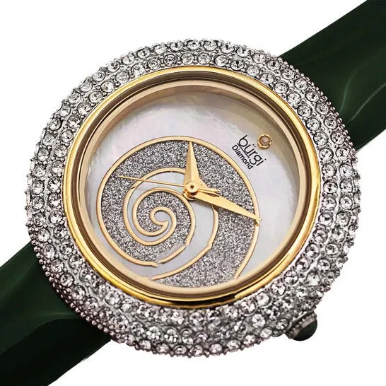 Original Burgi Swirl Quartz Crystal White Dial Ladies Watch BUR209GN JMS always Watches Original Burgi Swirl Quartz Crystal White Dial Ladies Watch BUR209GN JMS always Watches