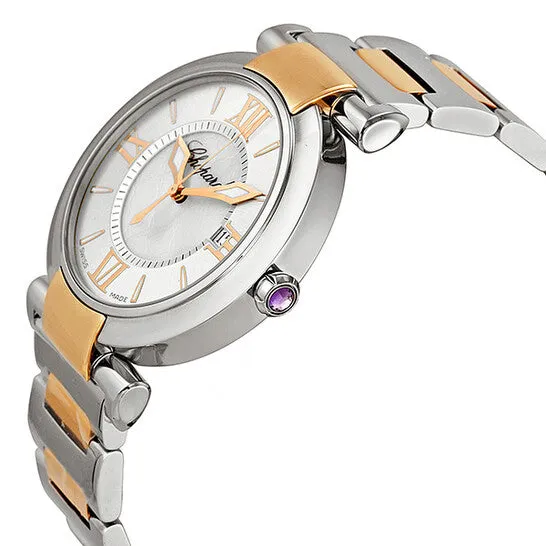 Original Chopard Imperiale Silver Dial 18k Rose Gold and Steel Ladies Watch 3885326002 JMS always Earrings Original Chopard Imperiale Silver Dial 18k Rose Gold and Steel Ladies Watch 3885326002 JMS always Earrings