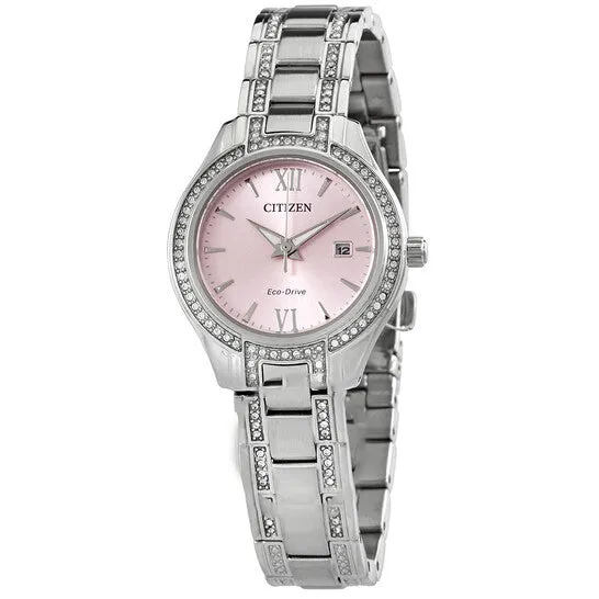 Original Citizen Crystal Pink Dial Ladies Watch FE123051X JMS always Watches
