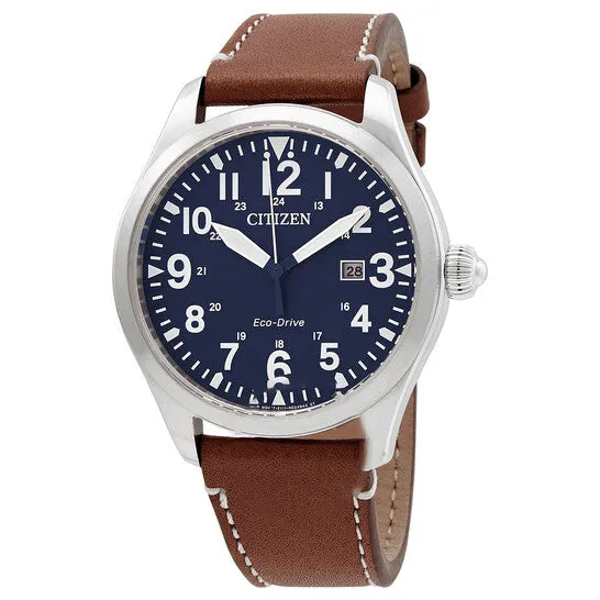 Original Citizen EcoDrive Blue Dial Brown Leather Mens Watch BM683833L JMS always Watches Original Citizen EcoDrive Blue Dial Brown Leather Mens Watch BM683833L JMS always Watches