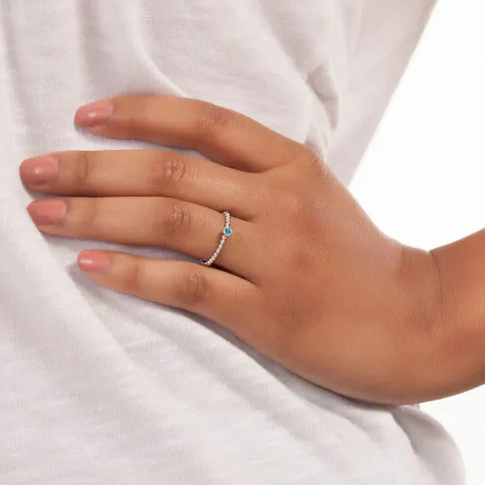 Original Elegant Confetti Womens 18K White Gold Plated Blue CZ Simulated Diamond Stackable Ring JMS always Rings Original Elegant Confetti Womens 18K White Gold Plated Blue CZ Simulated Diamond Stackable Ring JMS always Rings