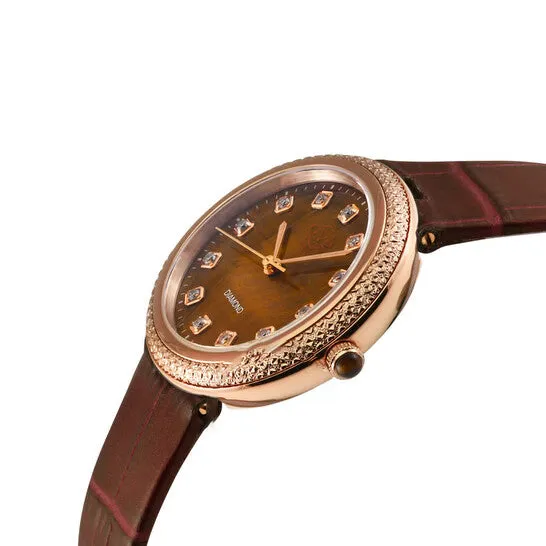 Original GV2 by Gevril Arezzo Quartz Diamond Brown Dial Ladies Watch 13304 JMS always Watches Original GV2 by Gevril Arezzo Quartz Diamond Brown Dial Ladies Watch 13304 JMS always Watches