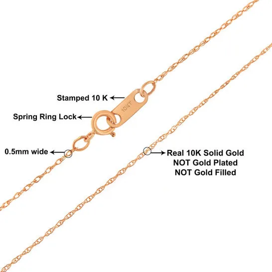 Original Haus of Brilliance Solid 10k Rose Gold 05MM Rope Chain Necklace Unisex Chain Size 18 Inches JMS always Necklaces Original Haus of Brilliance Solid 10k Rose Gold 05MM Rope Chain Necklace Unisex Chain Size 18 Inches JMS always Necklaces