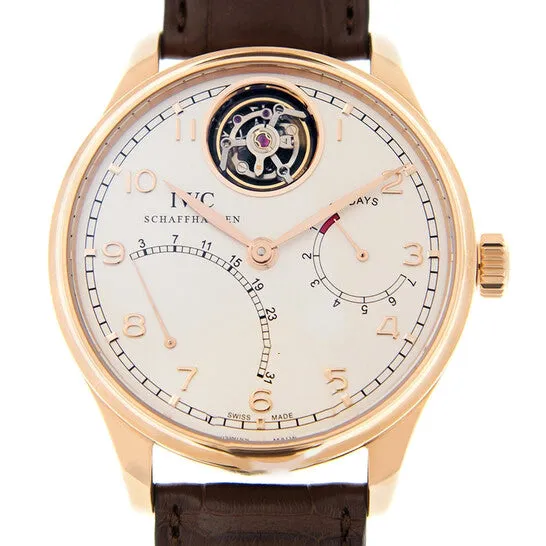 Original IWC Portuguese Tourbillon Mystre Retrograde 18K Rose Gold Automatic Mens Watch 504402 JMS always Earrings Original IWC Portuguese Tourbillon Mystre Retrograde 18K Rose Gold Automatic Mens Watch 504402 JMS always Earrings