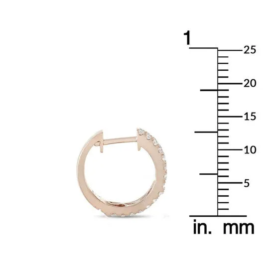 Original LB Exclusive 14K Rose Gold 100 ct Diamond Hoop Earrings JMS always Earrings Original LB Exclusive 14K Rose Gold 100 ct Diamond Hoop Earrings JMS always Earrings