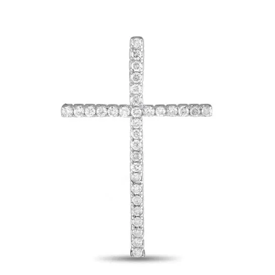 Original LB Exclusive 14K White Gold 075ct Diamond Cross Pendant PN14746 JMS always Necklaces Original LB Exclusive 14K White Gold 075ct Diamond Cross Pendant PN14746 JMS always Necklaces
