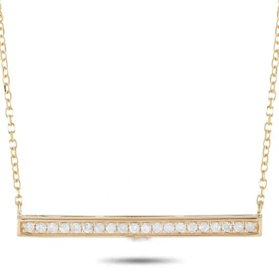 Original LB Exclusive 14K Yellow Gold 010ct Diamond Pendant Necklace JMS always Necklaces Original LB Exclusive 14K Yellow Gold 010ct Diamond Pendant Necklace JMS always Necklaces