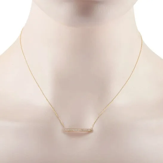 Original LB Exclusive 14K Yellow Gold 010ct Diamond Pendant Necklace JMS always Necklaces Original LB Exclusive 14K Yellow Gold 010ct Diamond Pendant Necklace JMS always Necklaces