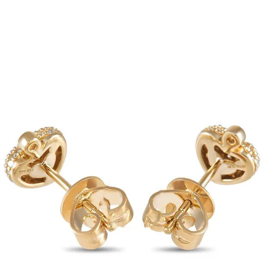Original LB Exclusive 14K Yellow Gold 025 ct Diamond Heart Earrings JMS always Earrings Original LB Exclusive 14K Yellow Gold 025 ct Diamond Heart Earrings JMS always Earrings