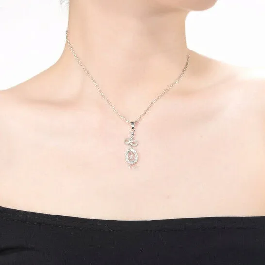 Original Megan Walford Sterling Silver Round Cubic Zirconia Infinity Pendant Necklace JMS always Necklaces Original Megan Walford Sterling Silver Round Cubic Zirconia Infinity Pendant Necklace JMS always Necklaces