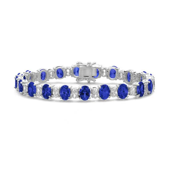 Original Megan Walford Sterling Silver with Oval Cubic Zirconia Tennis Bracelet JMS always Bracelets Original Megan Walford Sterling Silver with Oval Cubic Zirconia Tennis Bracelet JMS always Bracelets