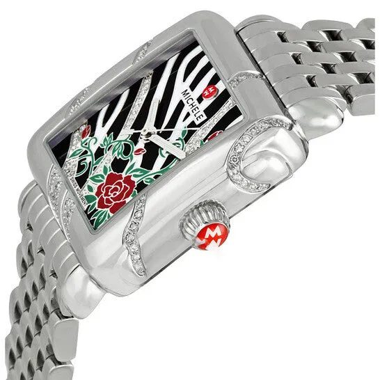 Original Michele Deco Safari Zebra Rose Ladies Watch MWW06T000014 JMS always Watches Original Michele Deco Safari Zebra Rose Ladies Watch MWW06T000014 JMS always Watches