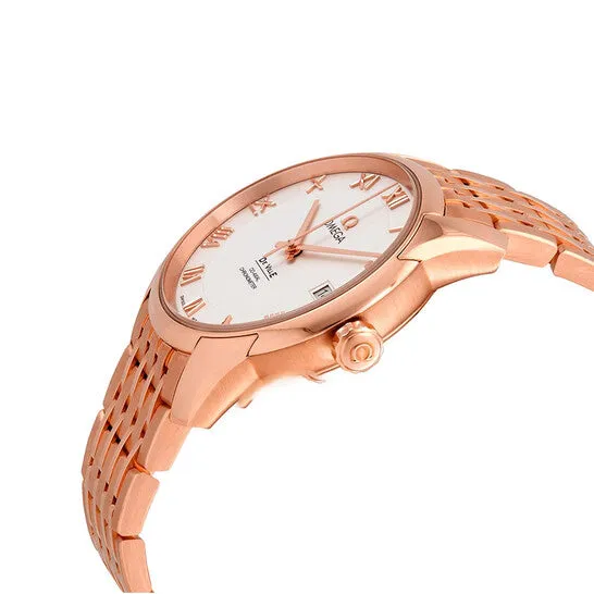 Original Omega De Ville Chronometer Silver Dial 18K Rose Gold Mens Watch OM43150412102001 JMS always Earrings Original Omega De Ville Chronometer Silver Dial 18K Rose Gold Mens Watch OM43150412102001 JMS always Earrings
