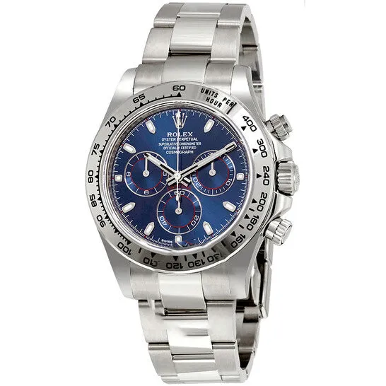 Original Rolex Cosmograph Daytona Blue Dial 18K White Gold Oyster Mens Watch 116509BLSO JMS always PreStyled Sets Original Rolex Cosmograph Daytona Blue Dial 18K White Gold Oyster Mens Watch 116509BLSO JMS always PreStyled Sets