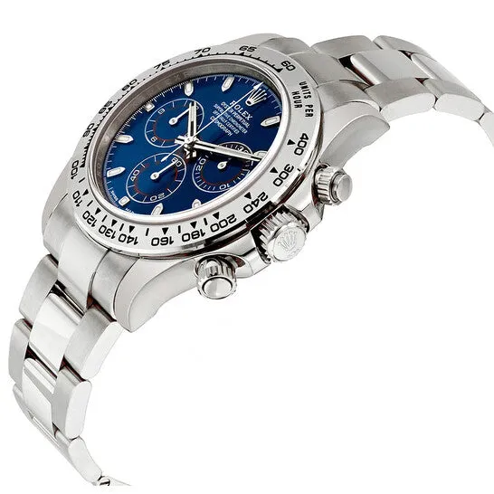 Original Rolex Cosmograph Daytona Blue Dial 18K White Gold Oyster Mens Watch 116509BLSO JMS always PreStyled Sets Original Rolex Cosmograph Daytona Blue Dial 18K White Gold Oyster Mens Watch 116509BLSO JMS always PreStyled Sets