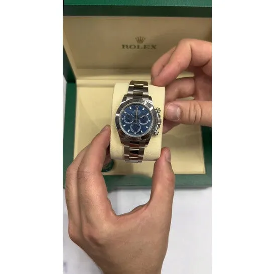 Original Rolex Cosmograph Daytona Blue Dial 18K White Gold Oyster Mens Watch 116509BLSO JMS always PreStyled Sets Original Rolex Cosmograph Daytona Blue Dial 18K White Gold Oyster Mens Watch 116509BLSO JMS always PreStyled Sets
