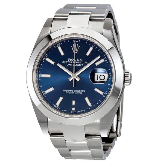 Original Rolex Datejust 41 Blue Dial Stainless Steel Mens Watch 126300BLSO JMS always Bracelets Original Rolex Datejust 41 Blue Dial Stainless Steel Mens Watch 126300BLSO JMS always Bracelets