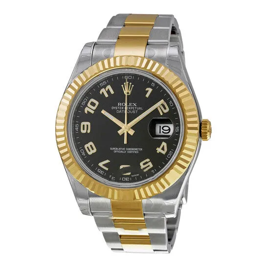 Original Rolex Datejust II Black Dial Stainless steel and 18K Yellow Gold Oyster Bracelet Automatic Mens Watch 116333BKAO JMS always Bracelets Original Rolex Datejust II Black Dial Stainless steel and 18K Yellow Gold Oyster Bracelet Automatic Mens Watch 116333BKAO JMS always Bracelets