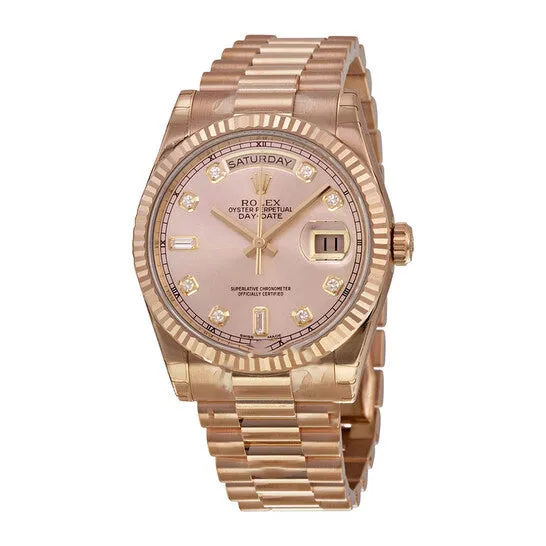 Original Rolex DayDate Champagne Dial 18K Everose Gold President Automatic Ladies Watch 118235CDP JMS always PreStyled Sets Original Rolex DayDate Champagne Dial 18K Everose Gold President Automatic Ladies Watch 118235CDP JMS always PreStyled Sets