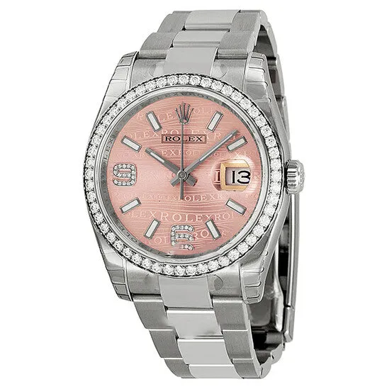 Original Rolex Oyster Perpetual Datejust 36 Pink Wave Dial Stainless Steel Bracelet Automatic Ladies Watch 116244PWSDAO JMS always Bracelets Original Rolex Oyster Perpetual Datejust 36 Pink Wave Dial Stainless Steel Bracelet Automatic Ladies Watch 116244PWSDAO JMS always Bracelets